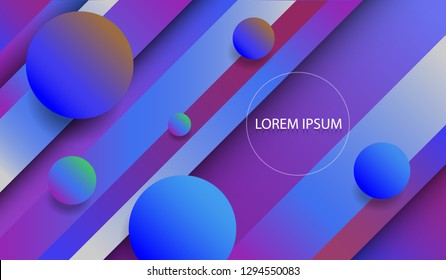 Trendy abstract background . Minimal geometric shapes composition. Colorful pattern. Template for your design works. Vector illustration.