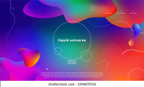 Trendy abstract background. Minimal geometric shapes composition. Colorful pattern. Editable mask. Template for your design works. Vector illustration.