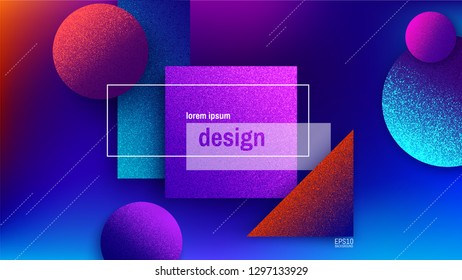 Trendy abstract background . Minimal geometric shapes composition. Colorful pattern. Editable mask. Template for your design works. Vector illustration.