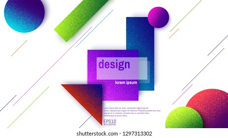 Trendy abstract background . Minimal geometric shapes composition. Colorful pattern. Editable mask. Template for your design works. Vector illustration.