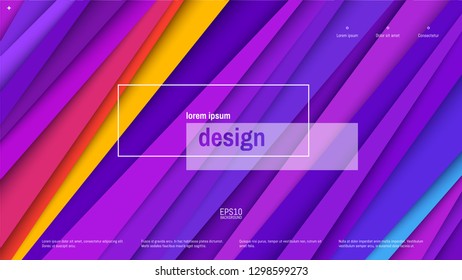 Trendy abstract background. Minimal geometric shapes composition. Colorful pattern. Editable mask. Template for your design works. Vector illustration.