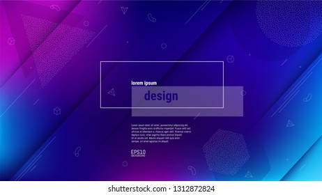 Trendy abstract background . Minimal geometric shapes composition. Colorful pattern. Editable mask. Template for your design works. Vector illustration.