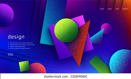 Trendy abstract background . Minimal geometric shapes composition. Colorful pattern. Editable mask. Template for your design works. Vector illustration.