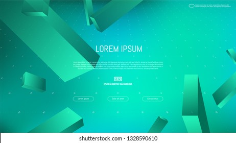 Trendy abstract background . Minimal geometric shapes composition. Colorful pattern. Editable mask. Template for your design works. Vector illustration.