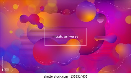 Trendy abstract background . Minimal geometric shapes composition. Colorful pattern. Editable mask. Template for your design works. Vector illustration.