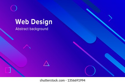 Trendy abstract background with simple geometric objects. Editable Vector