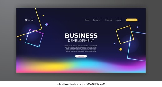 Trendy abstract background for your landing page design. Modern abstract design template. Dynamic gradient for landing pages, covers, brochures, flyers, presentations, banners. Vector illustration.