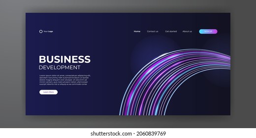 Trendy abstract background for your landing page design. Modern abstract design template. Dynamic gradient for landing pages, covers, brochures, flyers, presentations, banners. Vector illustration.