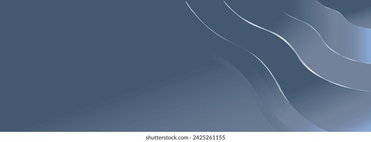 Plantilla de banner de fondo azul abstracto. ilustración vectorial.
