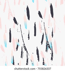 Trendy Abstract Brush Stroke Painting Pattern. Contemporary art. Creative  background design for fabric, wallpaper, wrapping paper, invitation cards