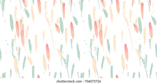 Trendy Abstract Brush Stroke Painting Pattern. Contemporary art. Creative  background design for fabric, wallpaper, wrapping paper, invitation cards