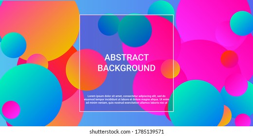 Trendy abstract business card with gradients of balls shapes on background.  Creative geometric wallpaper. Graphic vector art. Abstract geometric background design. 