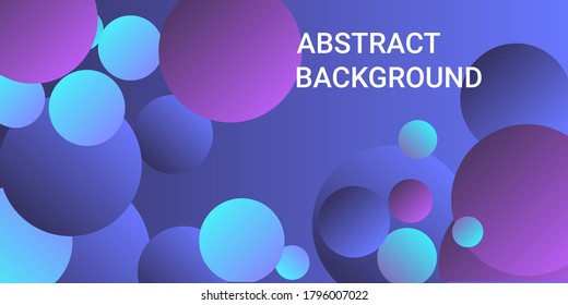 Trendy abstract business card with gradients of balls shapes on background.  Creative geometric wallpaper. Vector illustration template. Abstract geometric background design. 
