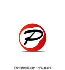 trendy Abstract circle icon logo letter sign isolated on white background
