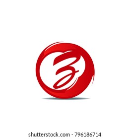trendy Abstract circle icon logo letter sign isolated on white background