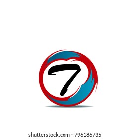 trendy Abstract circle icon logo letter sign isolated on white background