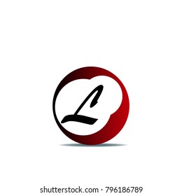 trendy Abstract circle icon logo letter sign isolated on white background