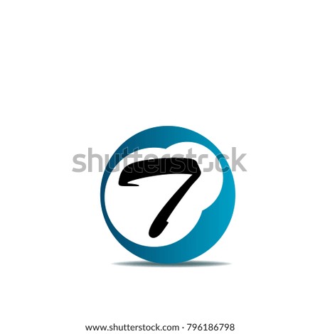 trendy Abstract circle icon logo letter sign isolated on white background