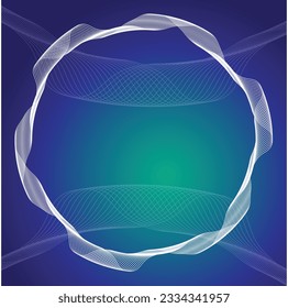 Trendy abstract circular bright futuristic background.