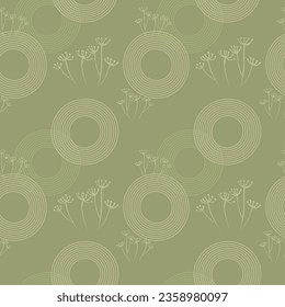 Fondo de color abstracto a la moda ilustración vectorial de planta de color suave papel tapiz estilo arte vintage doodle patrón sin fisuras 