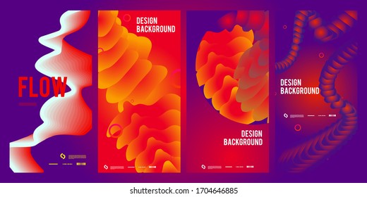 Trendy Abstract Colorful Geometric and Curve Vector Illustration Collage for Cover, book, social media story, and Page Layout Design. Cover and Poster Design Template for Magazine