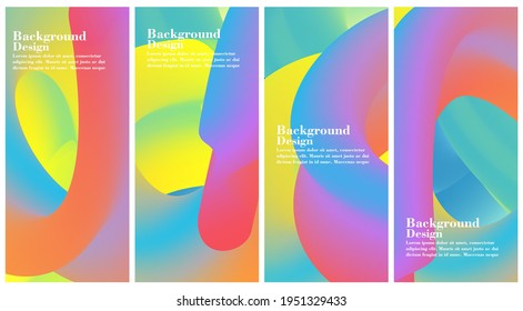 Trendy abstract colorful geometric poster template