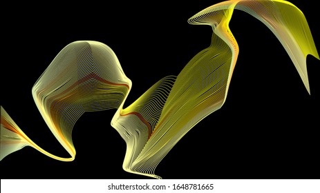 Trendy abstract colorful template. Wavy lines for decorative design.