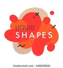 Trendy abstract composition with flowing liquid shapes and geometric elements.Dynamic fluid shapes.Abstract template perfect for prints; flyers; banners; presentations; covers; logos and more.