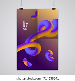 Trendy abstract cover. Futuristic design colorful poster. Eps10 vector.