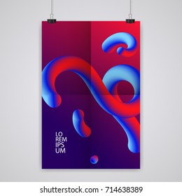 Trendy abstract cover. Futuristic design colorful poster. Eps10 vector.