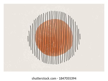Composición de acuarela artesanalmente artesanal abstracta de moda ideal para galería de arte, decoración de paredes, diseño interior, ilustración vectorial