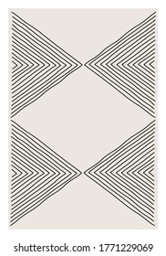 Trendy abstract creative minimalist artistic hand drawn composition ideal for wall decoration, as postcard or brochure design, vector illustration