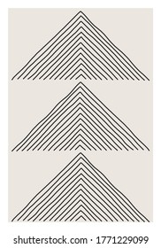 Trendy abstract creative minimalist artistic hand drawn composition ideal for wall decoration, as postcard or brochure design, vector illustration