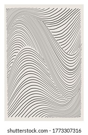Trendy abstract creative minimalist artistic hand drawn line art composition ideal for wall decoration, as postcard or brochure design, vector illustration