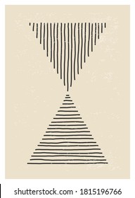 Trendy abstract creative minimalist artistic hand drawn composition ideal for wall decoration, as postcard or brochure design, vector illustration