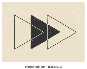 Trendy abstract creative minimalist artistic hand drawn composition ideal for wall decoration, as poster or brochure design, vector illustration