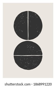 Trendy abstract creative minimalist artistic hand drawn composition ideal for art gallery, wall decoration, interior design, vector illustration