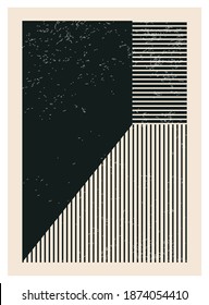 Trendy abstract creative minimalist artistic hand drawn composition ideal for art gallery, wall decoration, interior design, vector illustration