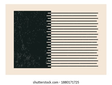 Trendy abstract creative minimalist artistic hand drawn composition ideal for art gallery, wall decoration, interior design, vector illustration