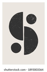 Trendy abstract creative minimalist artistic hand drawn composition ideal for art gallery, wall decoration, interior design, vector illustration