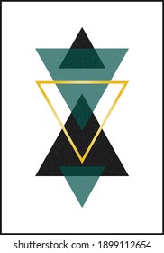 Trendy abstract creative minimalist artistic geometric composition ideal for art gallery, wall decoration, interior design, vector illustration