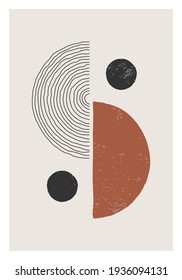 Trendy abstract creative minimalist artistic hand drawn composition