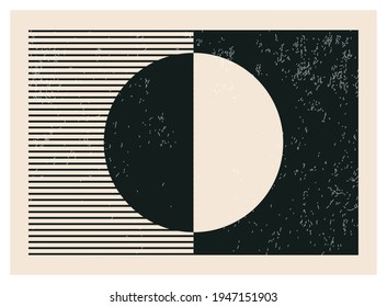 Trendy abstract creative minimalist artistic black and white composition