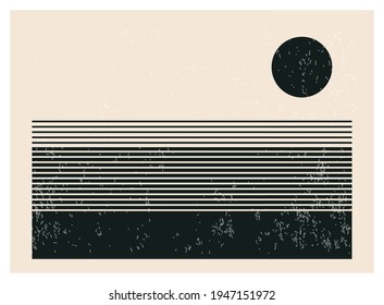 Trendy abstract creative minimalist artistic black and white composition