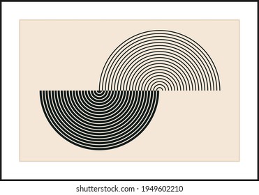 Trendy abstract creative minimalist artistic black and white composition