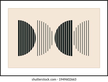 Trendy abstract creative minimalist artistic hand drawn composition