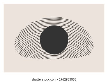 Trendy abstract creative minimalist artistic hand drawn composition