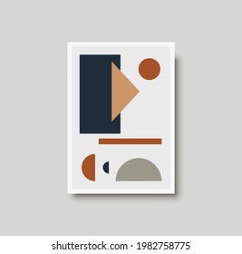Trendy abstract creative minimalist artistic hand drawn composition ideal for wall decoration, as postcard or brochure design, vector illustration. Geometric wall art print and decoration