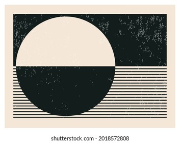 Trendy abstract creative minimalist artistic black and white composition