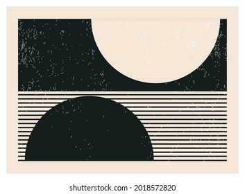 Trendy abstract creative minimalist artistic black and white composition
